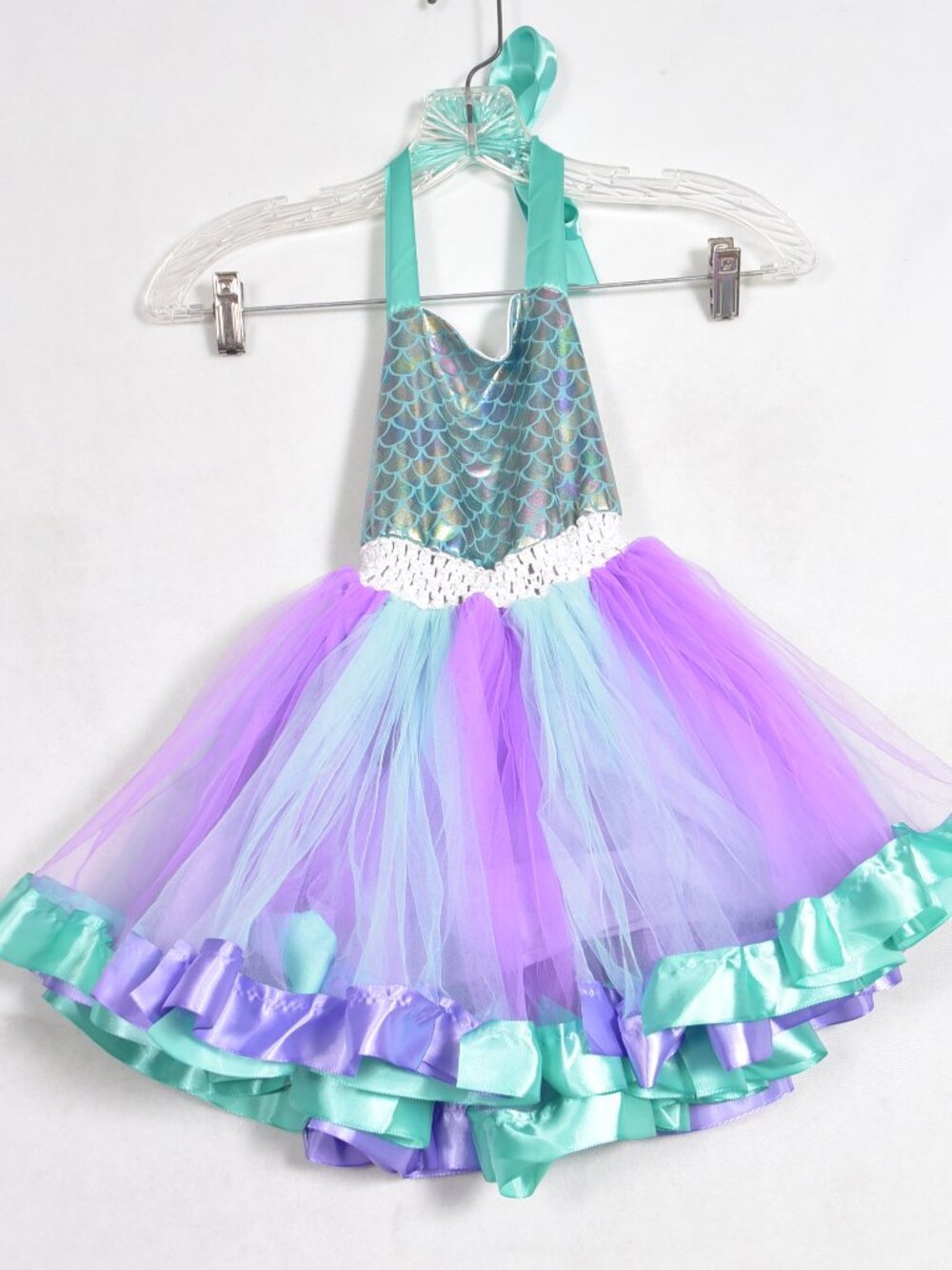 Childs Mermaid Dress Halter Size 4-5 Tulle